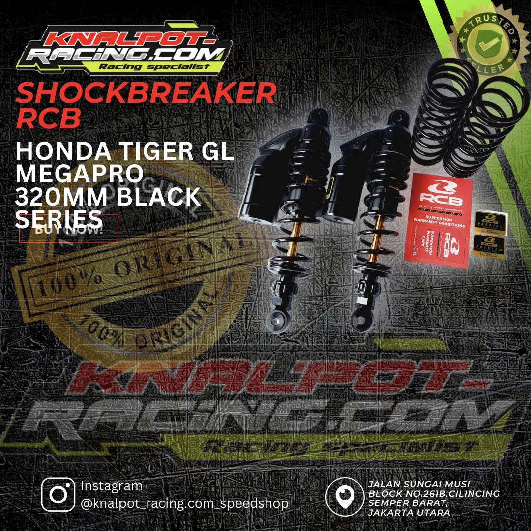 SHOCKBREAKER RCB HONDA TIGER GL MEGAPRO 320MM BLACK SERIES
